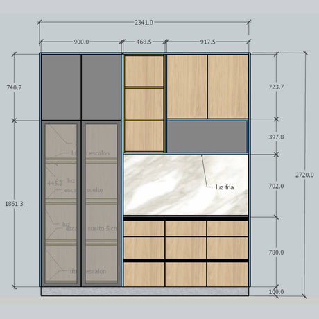 Mueble Coffee Bar Moderno – Archivos 3D + Planos + Listas de Corte