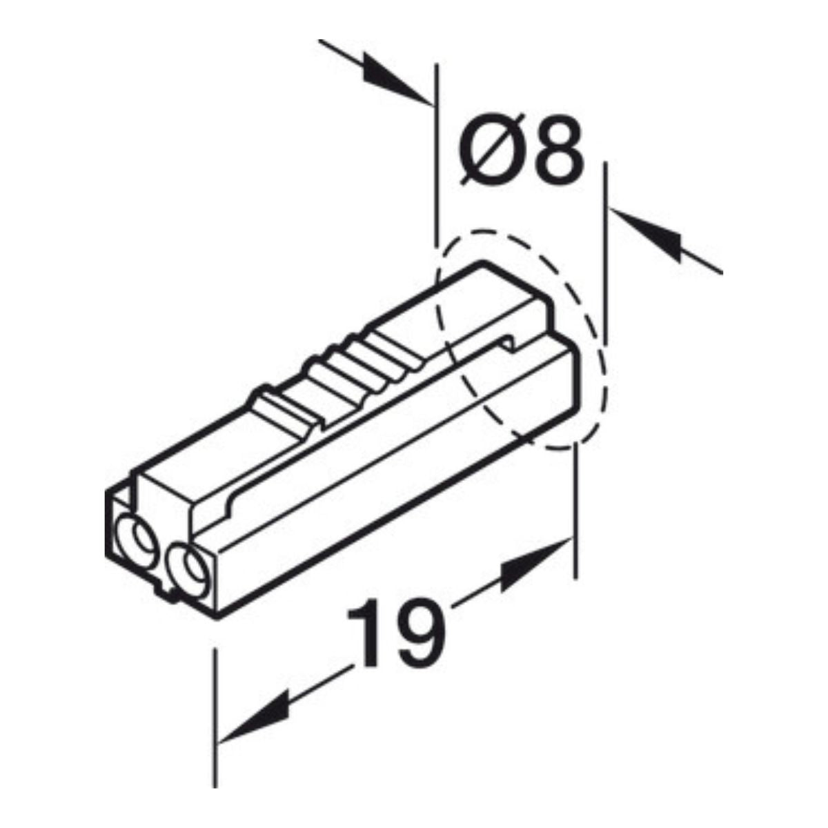 Loox5 Cable Alimentador P/Tira Led De 8 Mm / 12V / 2Mts hafele clave 833.95.700