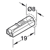 Loox5 Cable Alimentador P/Tira Led De 8 Mm / 12V / 2Mts hafele clave 833.95.700