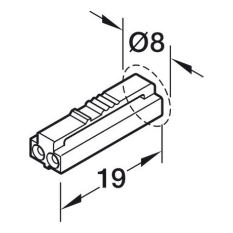 Loox5 Cable Alimentador P/Tira Led De 8 Mm / 12V / 2Mts hafele clave 833.95.700