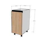 Módulo Gabinete Bajo  cocina 40 cm una puerta abatible, Textura perfil Gola Cierre Suave