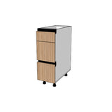 Módulo Gabinete bajo cocina 30 cm Cajón (1 chico + 2 grandes) Textura perfil Gola Metal Box