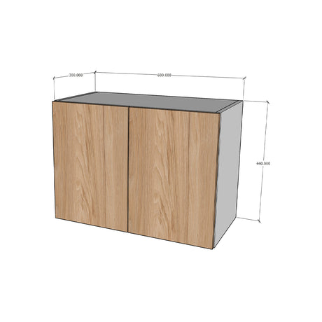 Módulo alacena intermedio cocina para campana doble puerta 60 x 44 cm con K-Push Textura