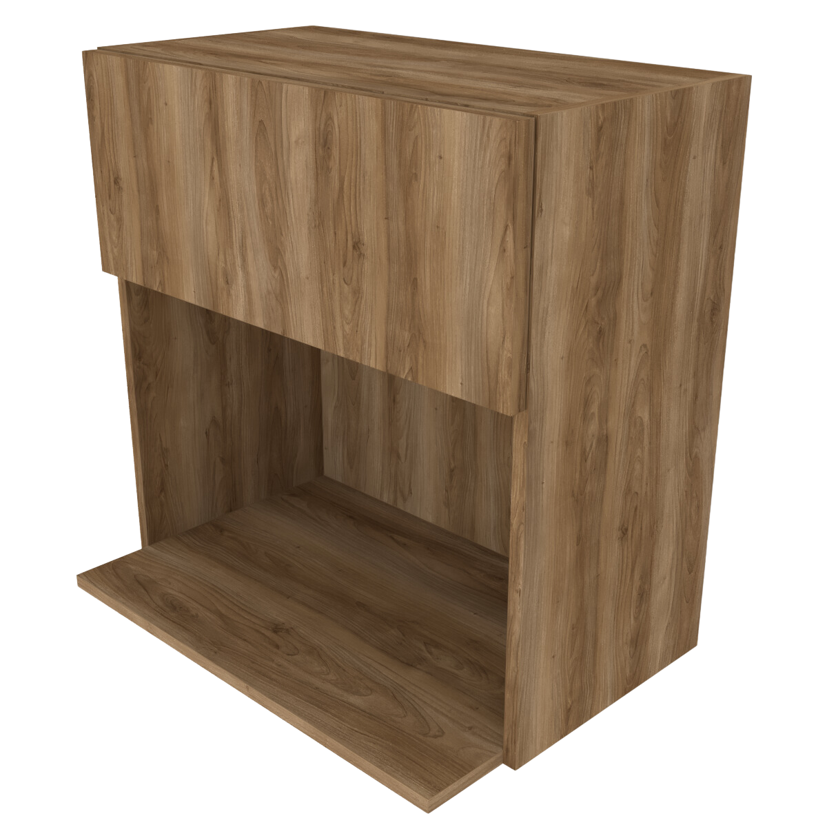 Módulo alacena intermedio cocina para microondas 60 cm con puerta superior levadiza