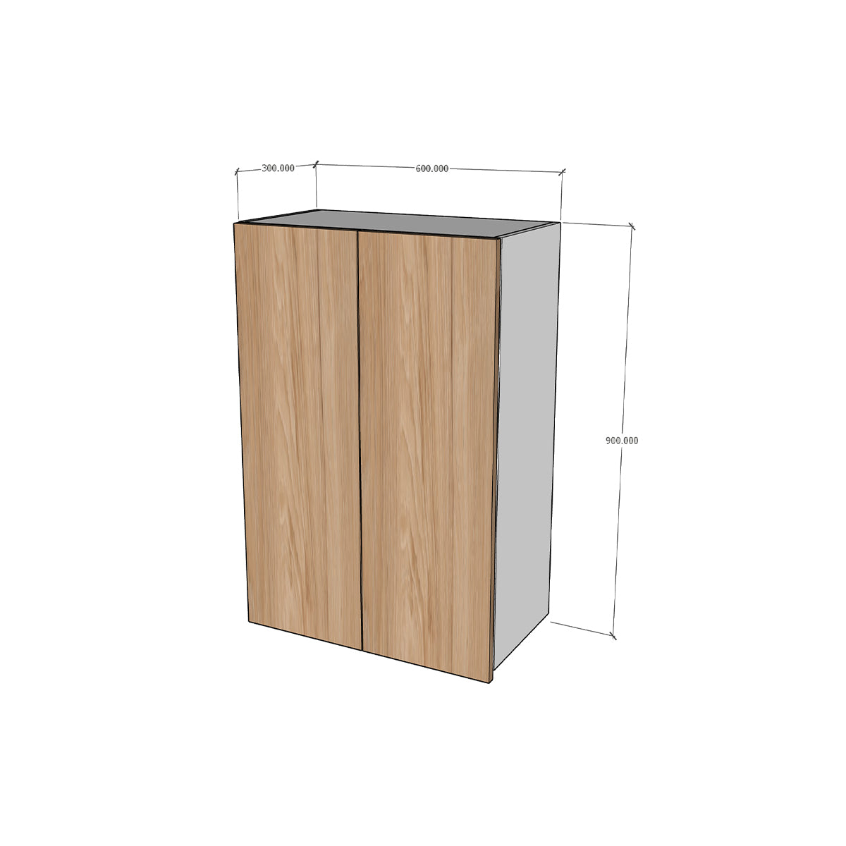 Módulo alacena intermedio cocina doble puerta abatible cierre suave 60x90cm entrepaño móvil Textura