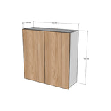 Módulo alacena intermedio cocina doble puerta abatible cierre suave 90x80cm doble entrepaño Textura