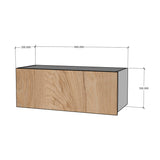 Módulo alacena intermedio cocina puerta levadiza con brazo 80 x 30 cm cierre suave Textura