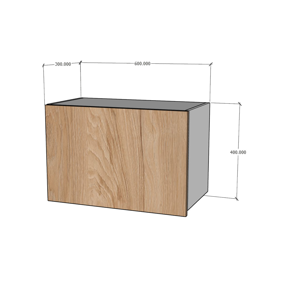 Módulo alacena intermedio cocina puerta levadiza con brazo 60 x 40 cm cierre suave Textura