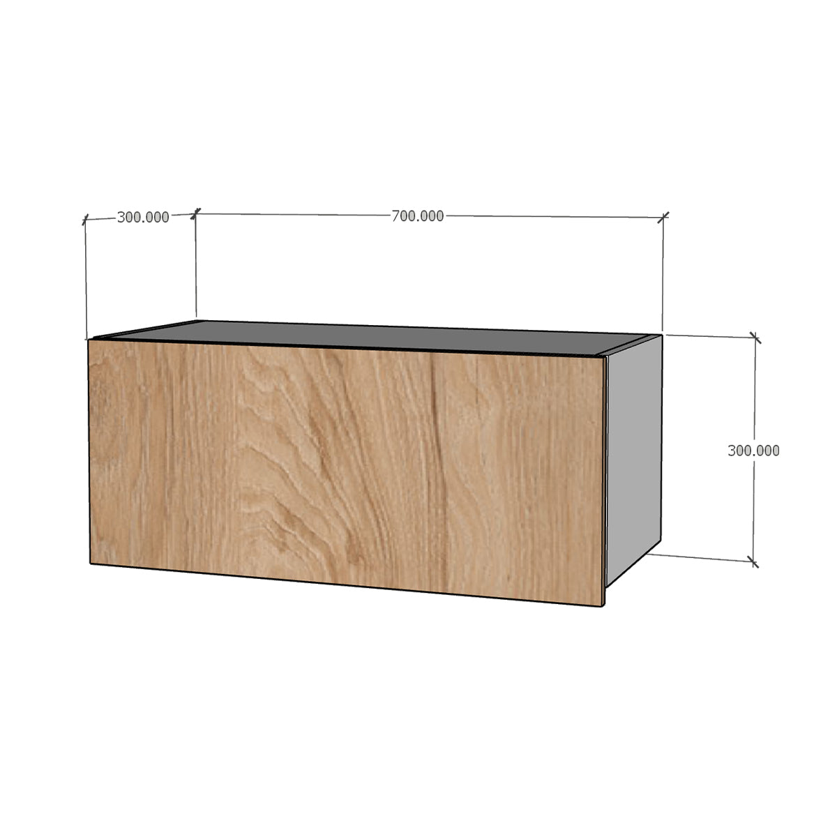 Módulo alacena intermedio cocina puerta levadiza con brazo 70 x 40 cm cierre suave Textura