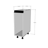 Módulo Gabinete bajo cocina 20 cm Cajón Botellero Extraíble Hafele Alto Brillo Gola Cierre Suave