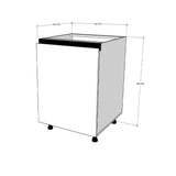 Módulo Gabinete bajo cocina 60 cm Para Bote Basura Extraíble Alto Brillo Gola (No incluye Herraje)