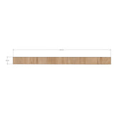 Vista veta vertical para zoclo 15 cm de alto x 205 cm de largo enchapado 4 lados Textura